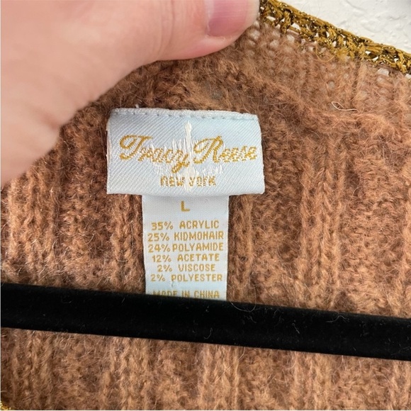 Anthropologie Brown Cable Knit Sweater - Picture 5 of 6